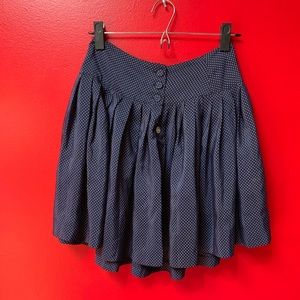 Vintage ESPRIT Pleated Polka Dot Mini Skirt